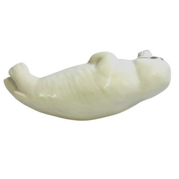 Bing & Grondahl Porcelain Baby Seal Figurine #2472 TR Lying on Back-Excellent - Picture 5 of 7